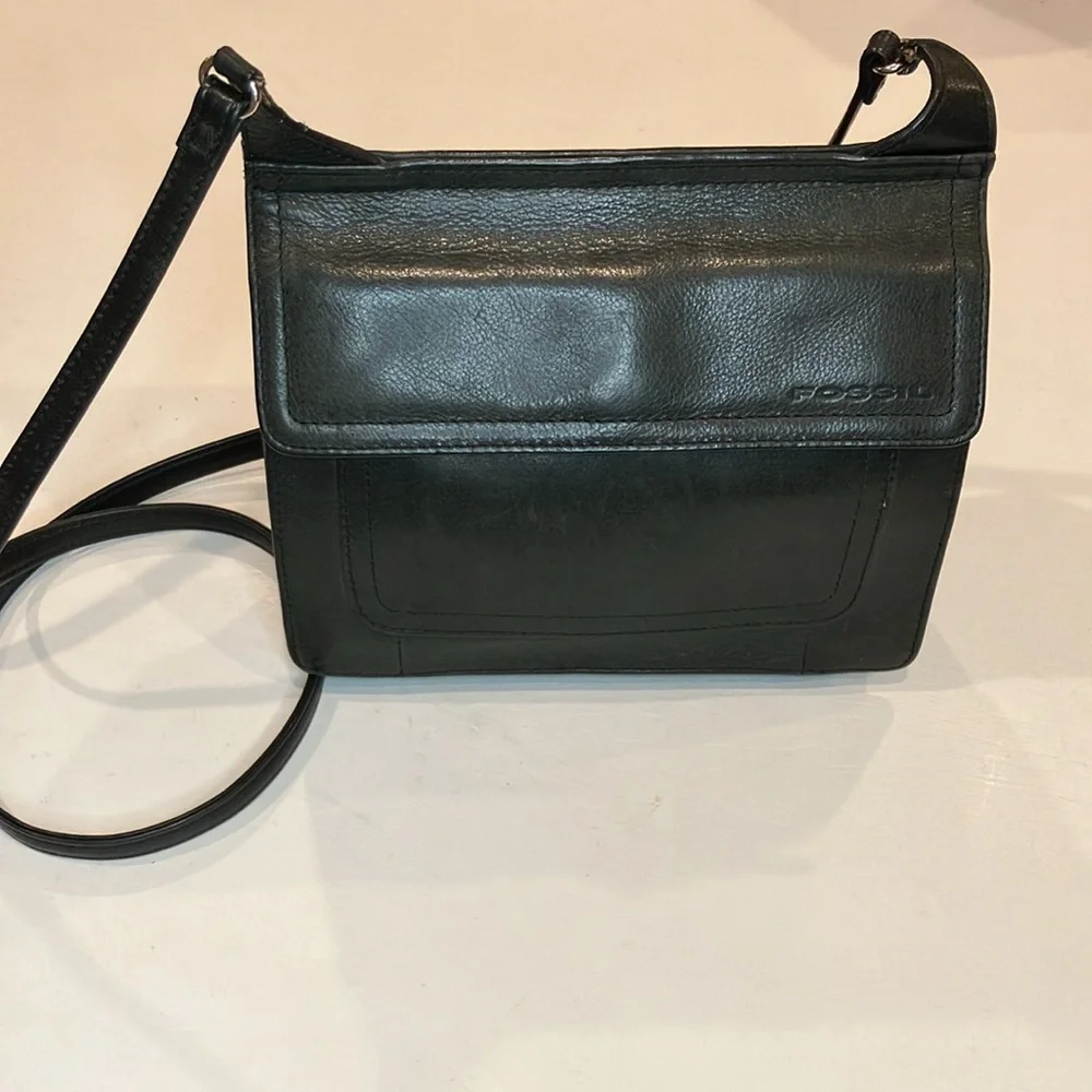 Fossil | Double Sided Flap Leather Crossbody Wallet Bag